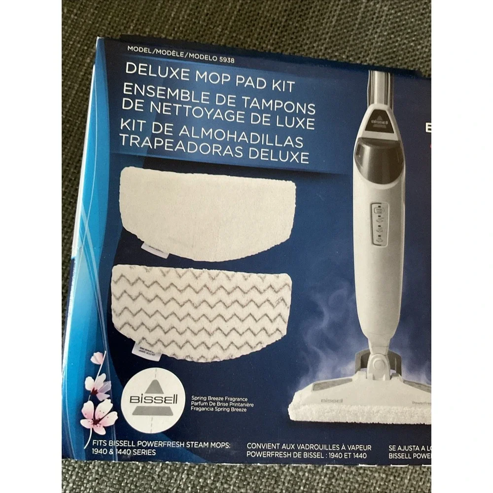Lot Bissell Power Fresh 5938 Steam Mop Pad Kits - 4 Pads Total & 8 Scented Discs